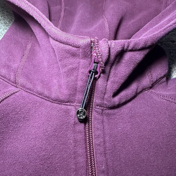 Lululemon Scuba Hoodie Women’s Size 8 Burgundy Full Zip - Picture 3 of 8